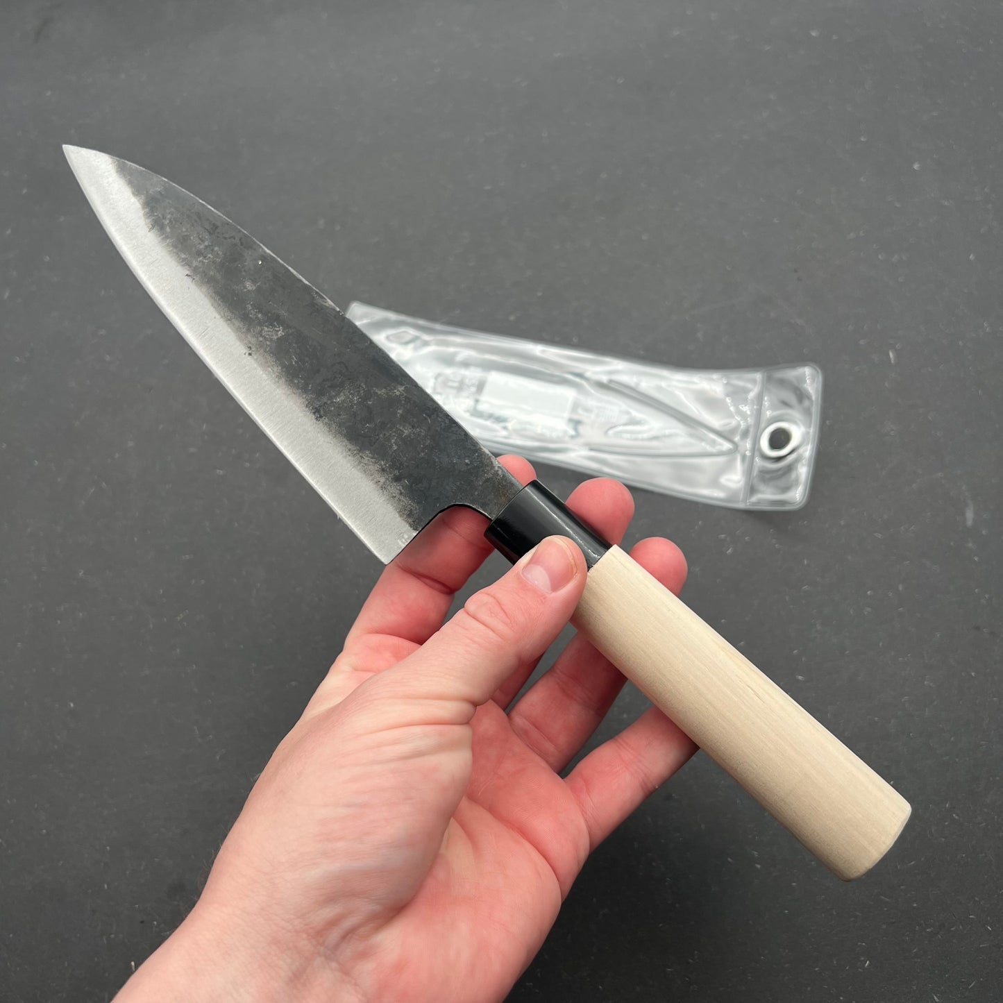 Santoku 165mm Kurouchi carbon
