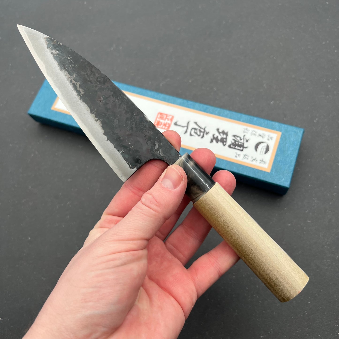 Tosa Funayuki 120mm Blue 2 carbon