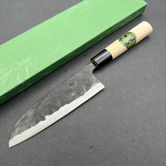 Tosa Santoku 165mm Kurouchi Carbon