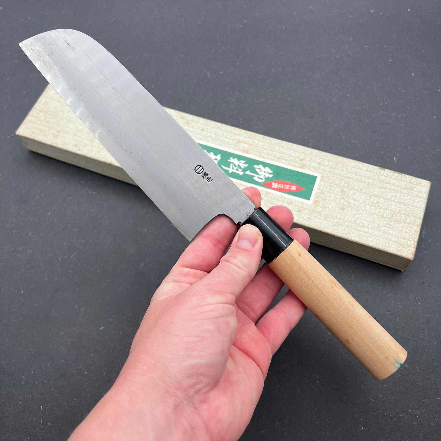 Kaku-gata Nakiri 165mm carbon (double bevel)