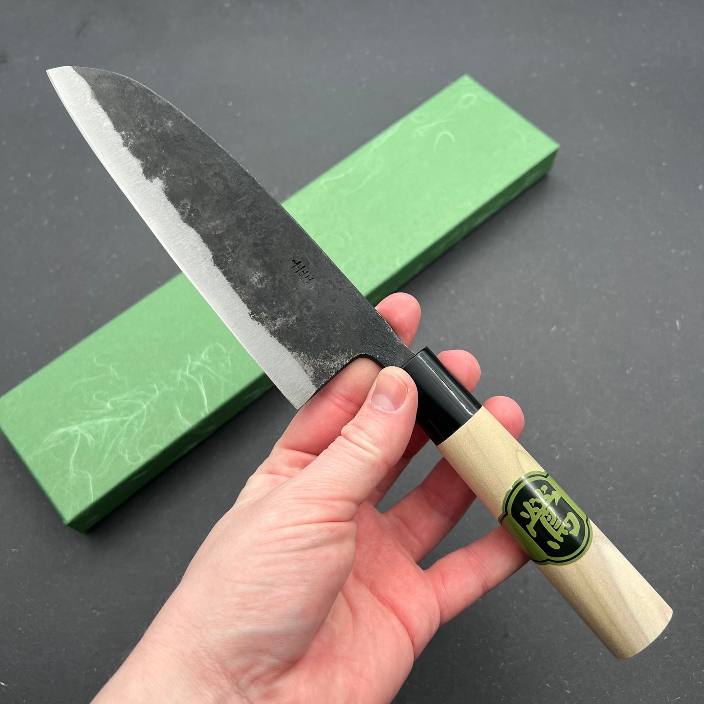 Tosa Santoku 165mm Kurouchi Carbon