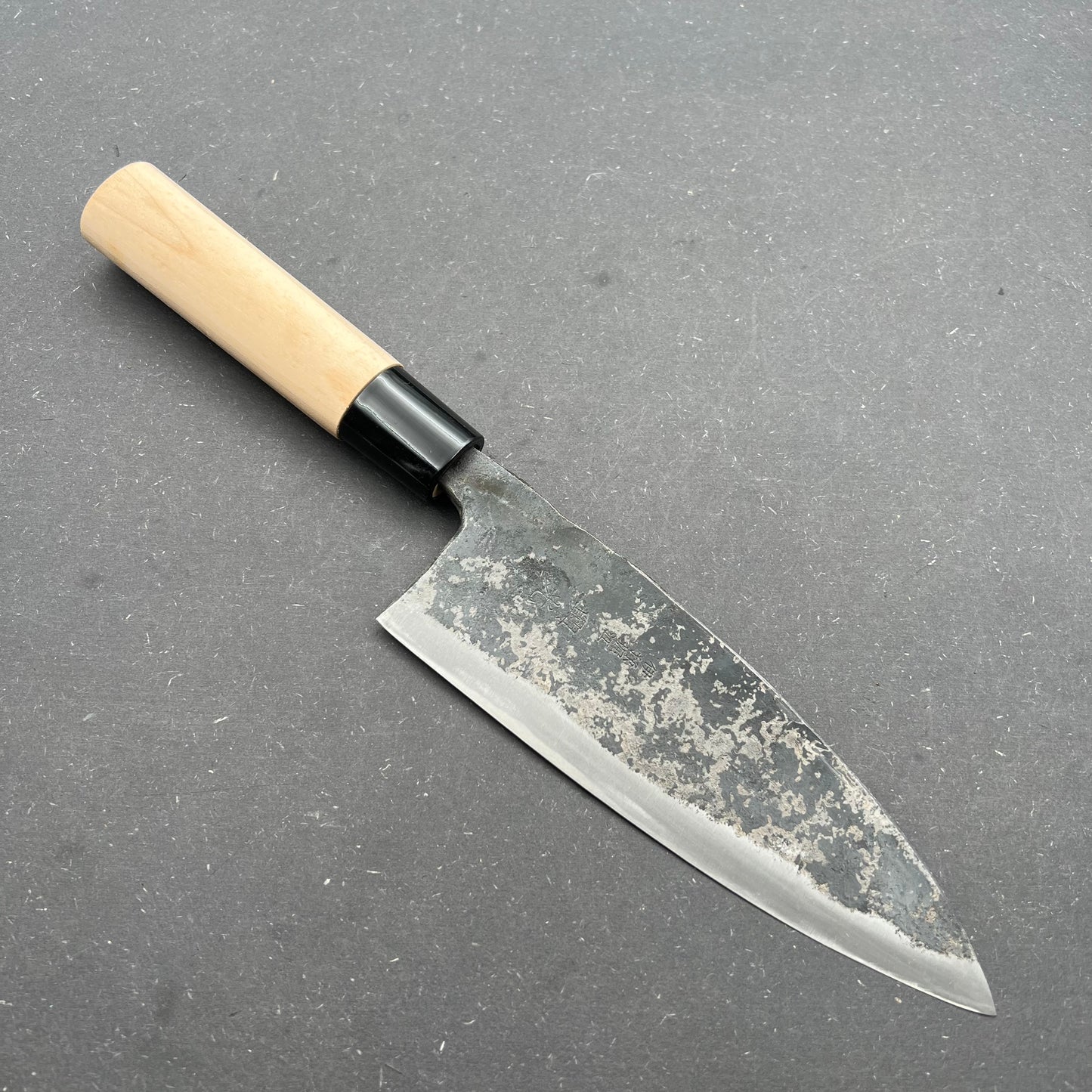 Deba (double bevel) 175mm kurouchi carbon