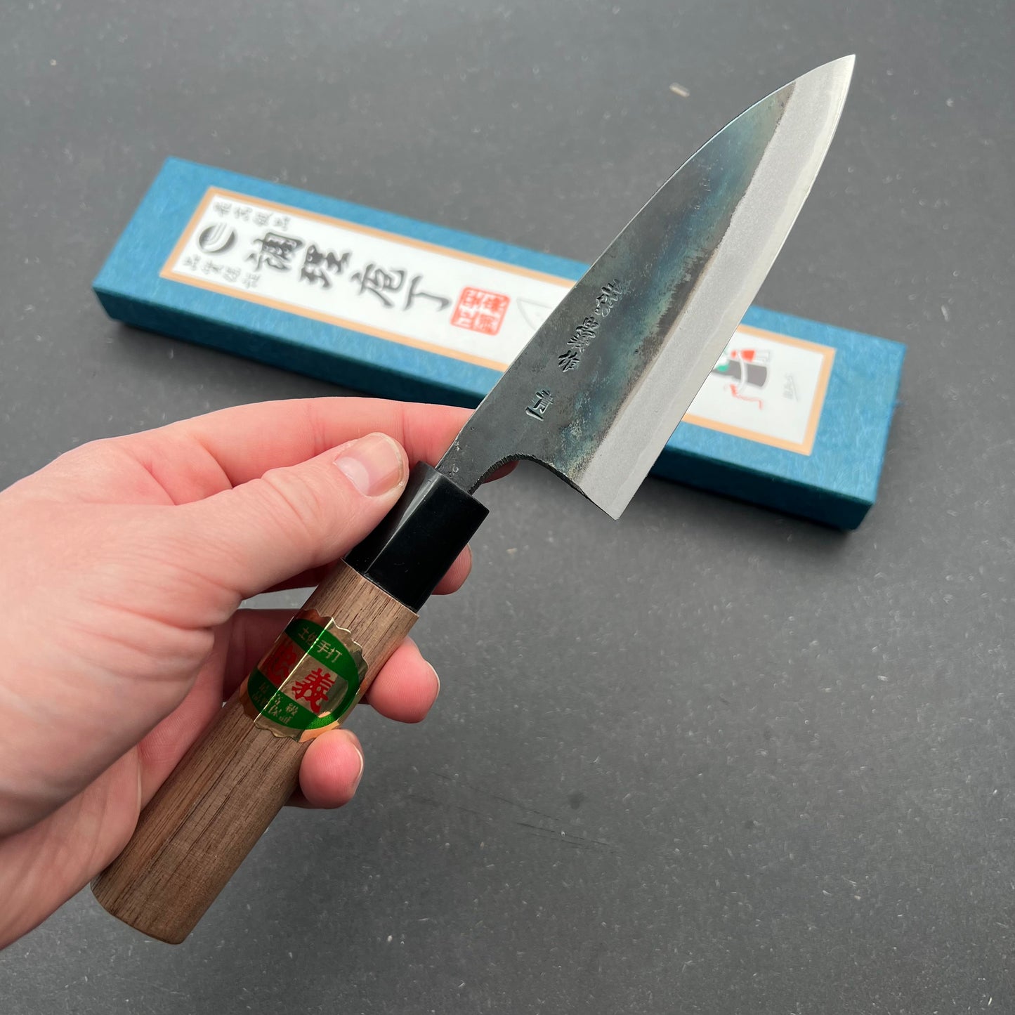 Tosa Funayuki 120mm Kurouchi Blue Steel 1