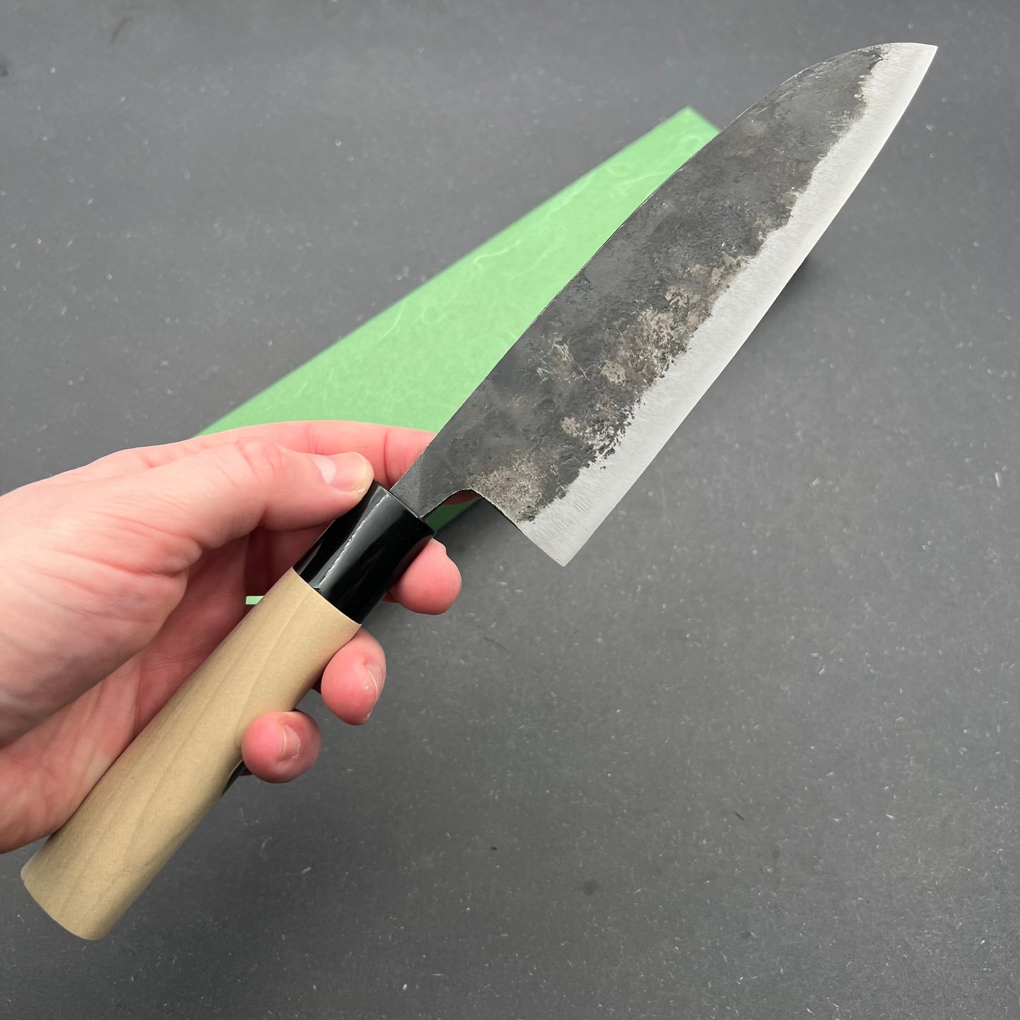 Tosa Santoku 165mm Kurouchi Carbon