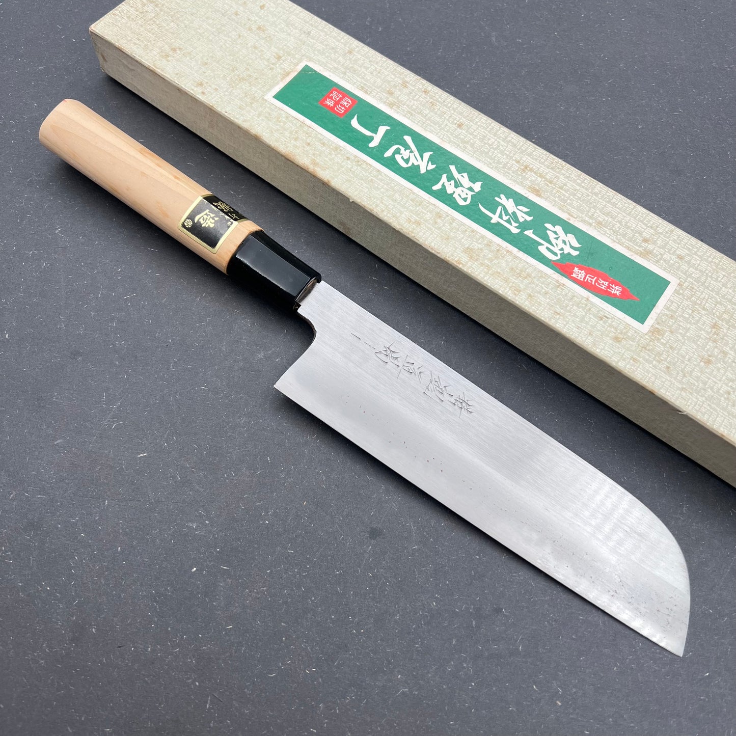 Kaku-gata Nakiri 165mm carbon (double bevel)
