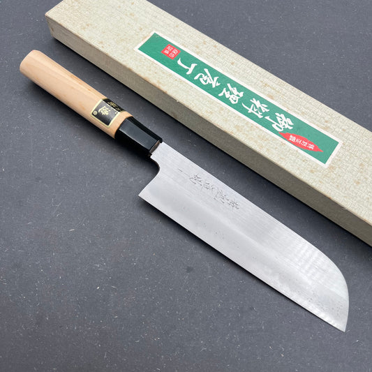 Kaku-gata Nakiri 165mm carbon (double bevel)