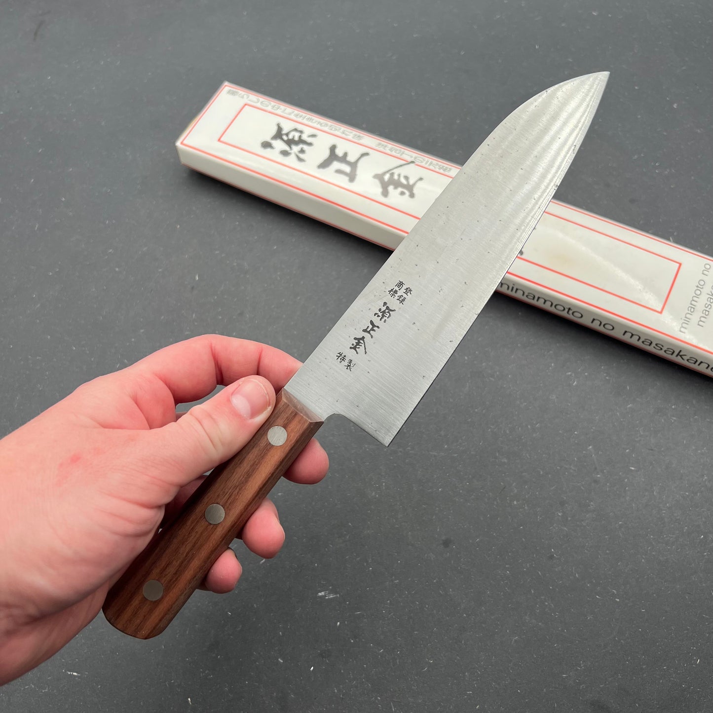 Minamoto no Masakane Santoku 180mm Carbon